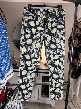 Seven for all Mankind Floral Women’s Jeans with Yellow Accent